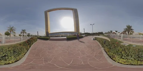 Dubai Frame Front View Stockbeeldmateriaal 103222139