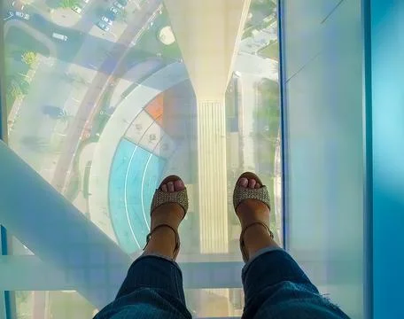 The Dubai Frame. Observation deck. Stock Photos