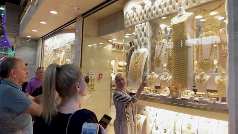 Dubai Gold Souk Stock Footage 143050289