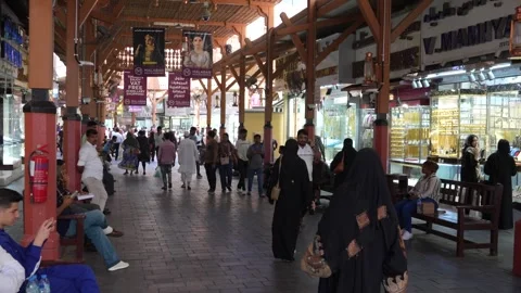 Dubai Gold Souk Stock Footage 256455884