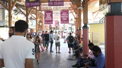 Dubai Gold Souk Stock Footage 256576339