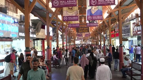 Dubai Gold Souk Stock Footage 257219612