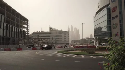 Dubai Highway round about Stock Footage 145846529