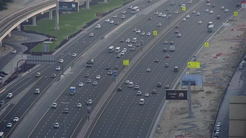 Dubai Highway Traffic Stock Footage 104584151