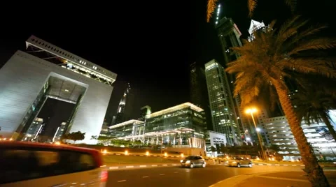 Dubai International Financial Centre - DIFC Stock Footage