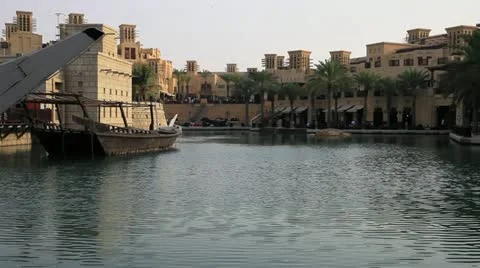 Dubai lake Stock Footage 11024610