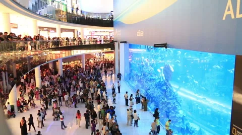 The Dubai mall aquarium 2 스톡 동영상 45936450