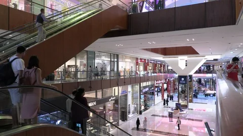 Dubai Mall Escalators 4K Stock Footage 89500547