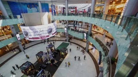 Dubai Mall Interior Timelapse 4K Stock Footage 239507048