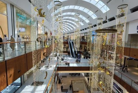 Dubai Mall Interior from Upper Floors  Editorial Stock Photos