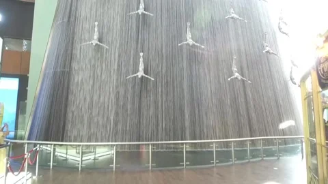 The Dubai Mall Waterfalls, UAE Stock Footage 130697675