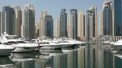 Dubai Marina Architecture Stock Footage 12433697