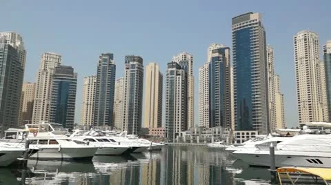 Dubai Marina Architecture Stock Footage 12433829