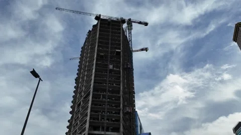 Dubai Marina bridge construction, Dubai, United Arab Emirates - May 22, 202.. Stock Footage 335456733