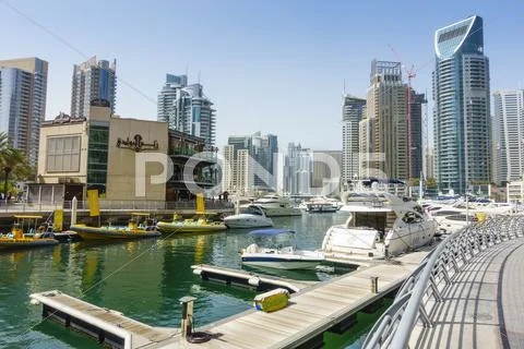 Dubai Marina, Dubai, United Arab Emirates, Middle East Stock Photos