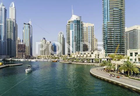 Dubai Marina, Dubai, United Arab Emirates. Middle East Stock Photos