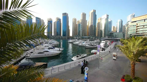 Dubai Marina Stock Footage 36962725