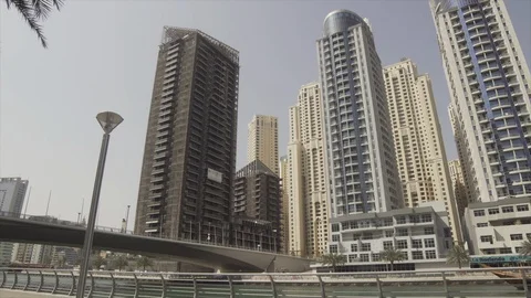 Dubai marina Stock Footage 100556747