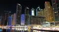 Dubai Marina night time lapse, United Arab Emirates HD Footage