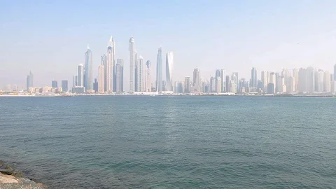 Dubai Marina Skyline. Stock Footage 89338076