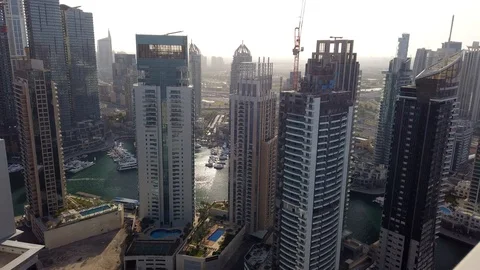 Dubai Marina skyscraper timelapse 스톡 동영상 107657936