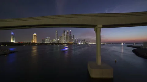 Dubai Marina Sunset Timelapse Stock Footage 239507015