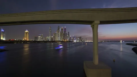 Dubai Marina Sunset Timelapse Stock Footage 239508062