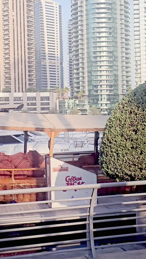 Dubai marina view 4k 스톡 동영상 338259019