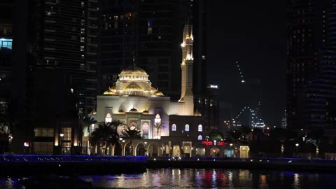 Dubai marnia Mosque in the evening Stock-Footage 252253371