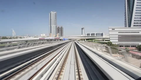 Dubai Metro Stock Footage 1182250