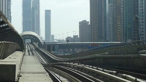 The Dubai Metro Stock Footage 86593774