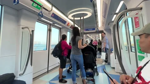 DUBAI METRO IN MOTION(2024 UPDATED!) Stock Footage 233483462
