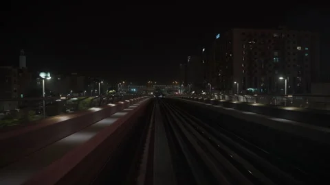 Dubai Metro passes Danube in UAE 库存影片 344987106