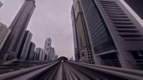 Dubai Metro Ride Stock Footage 73045816