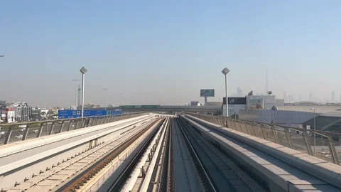 Dubai Metro Smooth fast motion view. Stock Footage 86114644