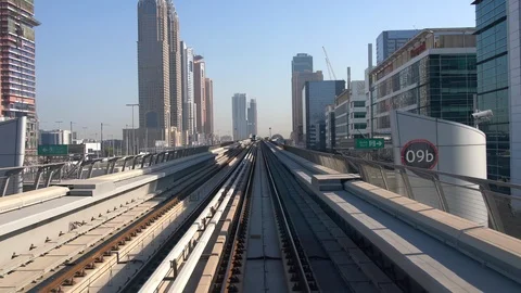 Dubai Metro Smooth fast motion view Stock Footage 86115184