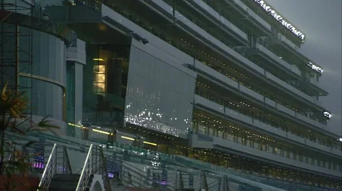 Dubai Meydan Horse Racing Stadium Stock Footage