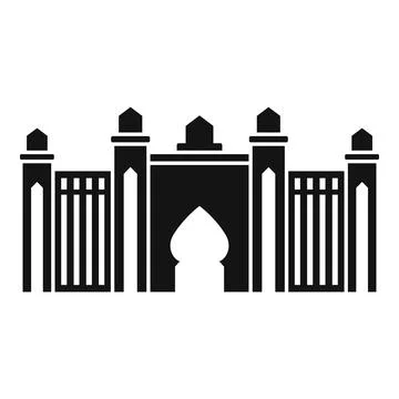 Dubai mosque icon, simple style Illustrazione stock