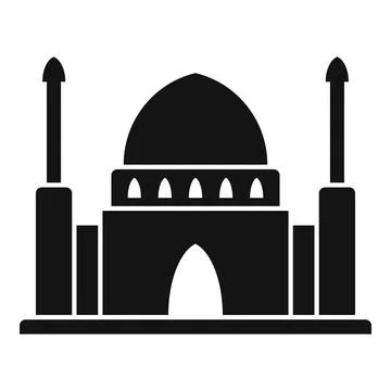 Dubai mosque temple icon, simple style Stockillustratie