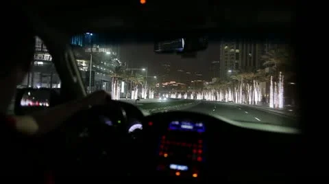 Dubai by night 스톡 동영상 21324717