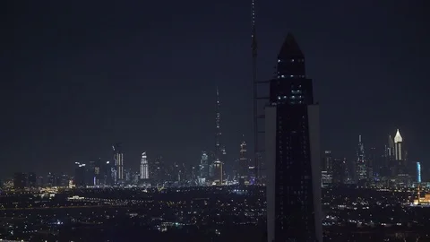 Dubai at night Video stock 102290068