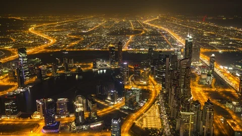 Dubai Night Timelapse 4K Stock-Footage 89498920