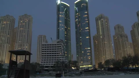 Dubai nighttime 1 스톡 동영상 8607044