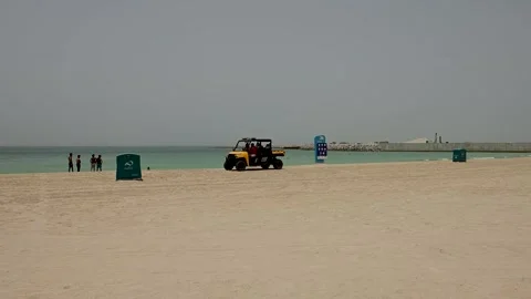 Dubai Palm Beach at 4K resolution Stock Footage 250184661