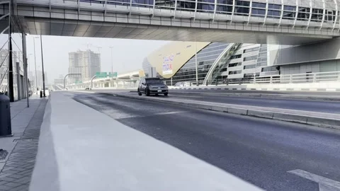 Dubai road side view Stock Footage 233857394