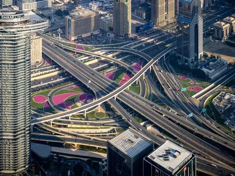 DUBAI ROADS Stock Photos