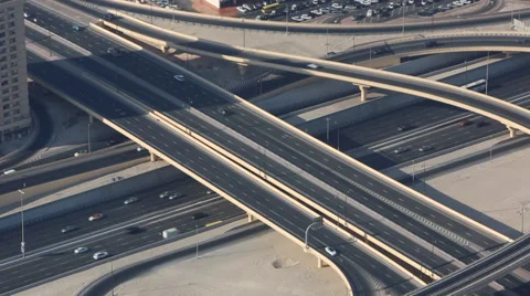 Dubai roundabout Stock Footage 37670371