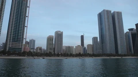 Dubai from the sea 2010 Stock Footage 139099077
