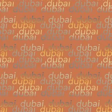Dubai seamless pattern Stock Illustration