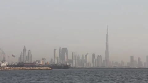 Dubai Seen From Boat Video stock 3504006